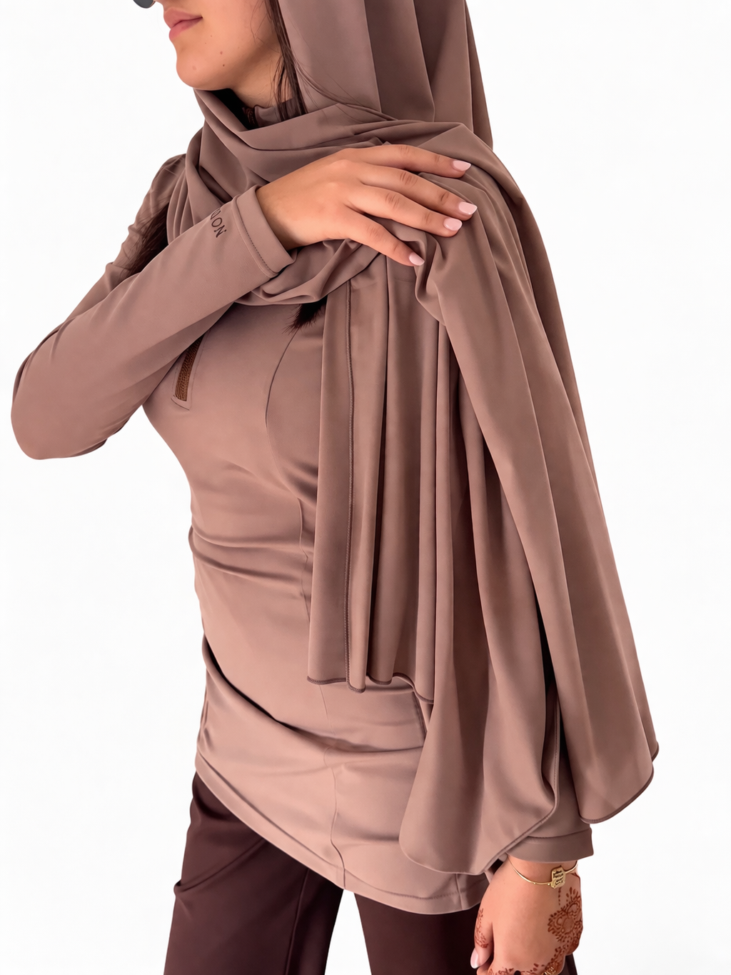 NOURÉA Sahra Burkini Set - Taupe Brown