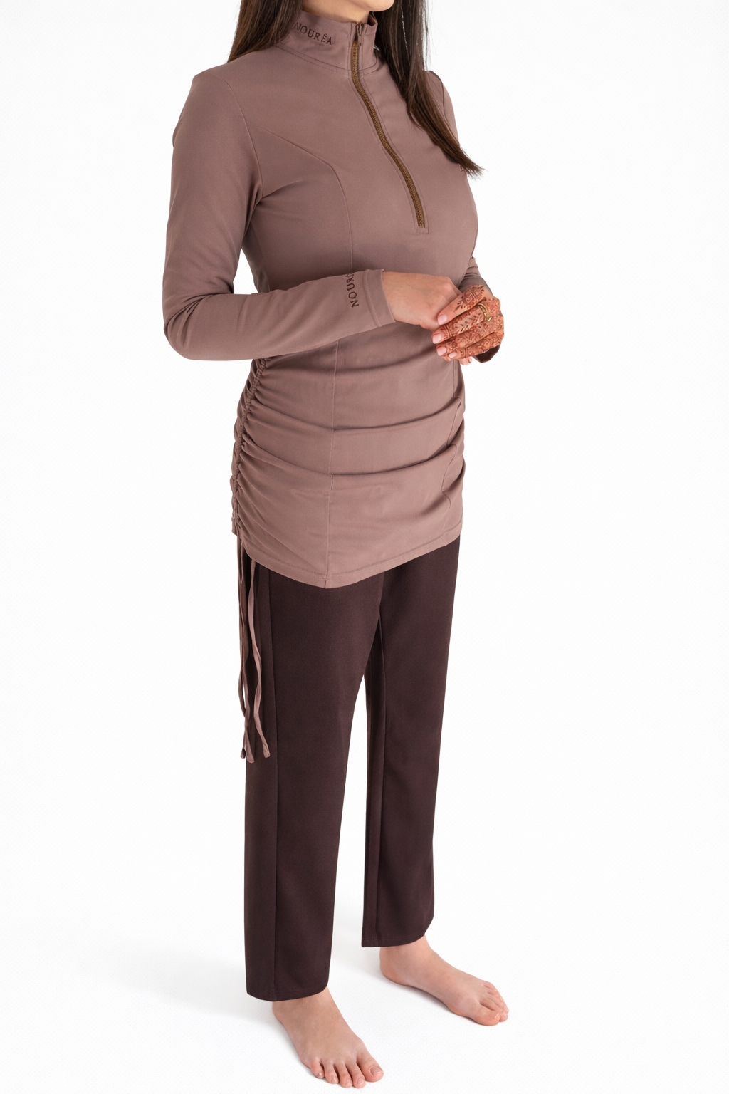 NOURÉA Sahra Burkini Set - Taupe Brown