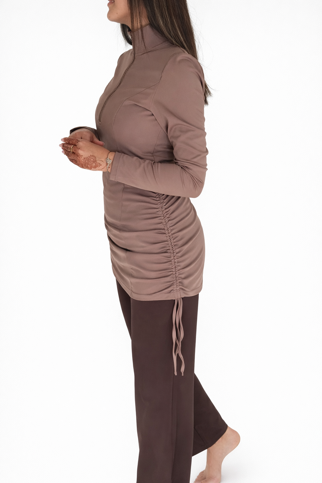 NOURÉA Sahra Burkini Set - Taupe Brown