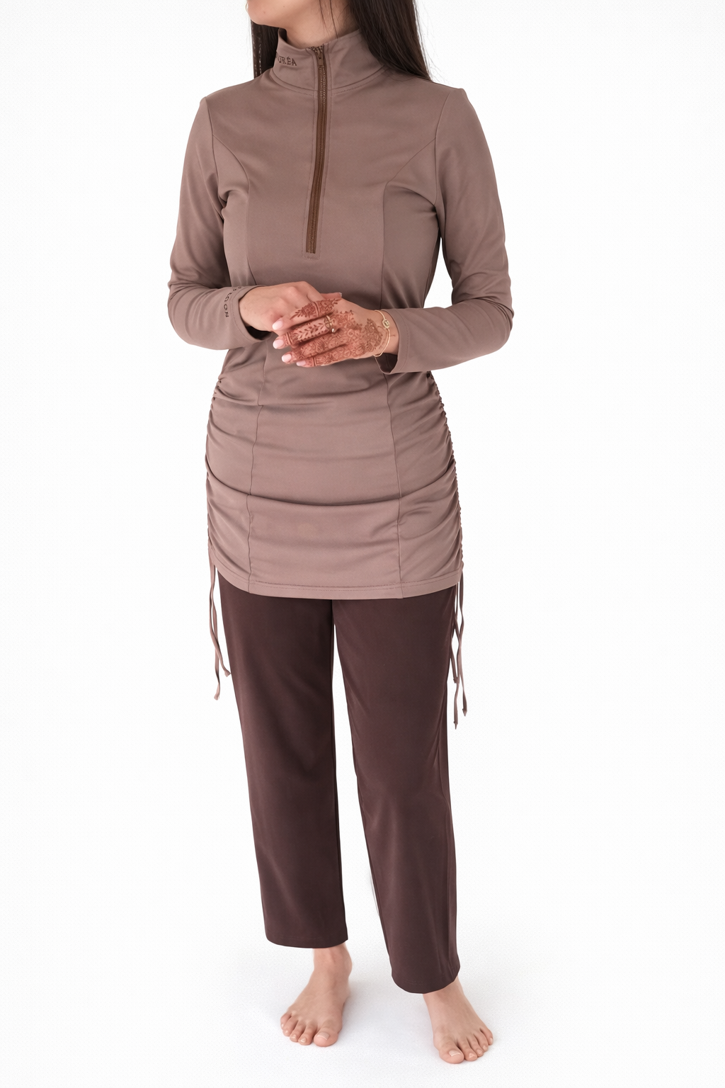 NOURÉA Sahra Burkini Set - Taupe Brown