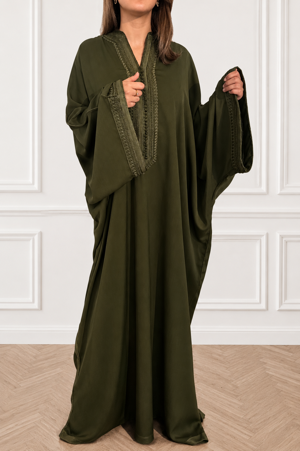 Butterfly Kandoura - Olive